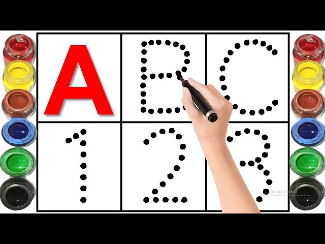 1234 Numbers | 123 Number Names | abcd | A for apple| abcd rhymes| nursery rhymes| ABC Kids YT | ABC