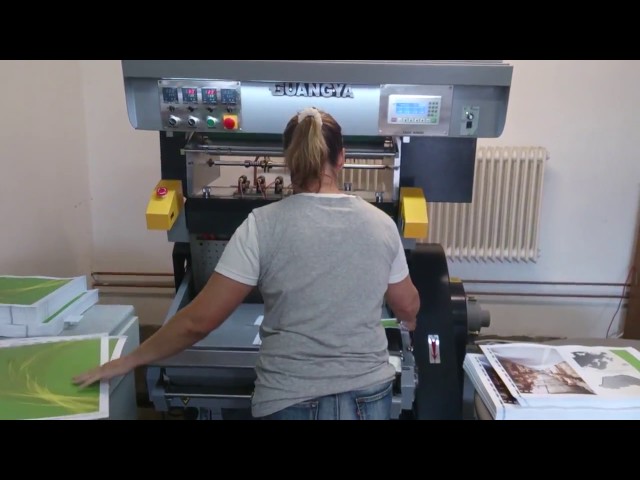 TYMC-750 Hot Foil Stamping Embossing Debossing Printing Machine Working Demo