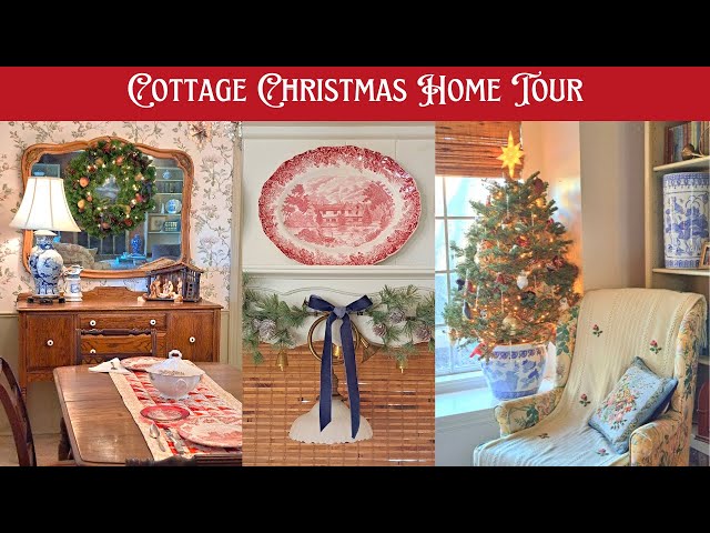 Cozy Vintage Cottage Christmas Home Tour ~ DIY and Shop with me!