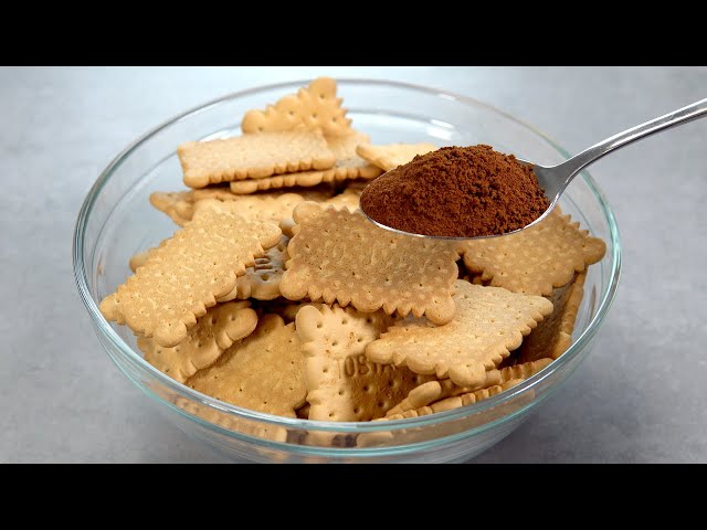 Mix cookies with coffee and you will be satisfied with the result! Fast and tasty