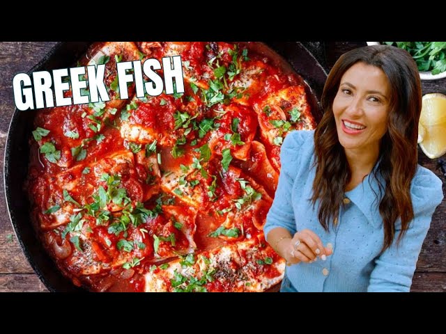 Greek Fish with Tomatoes and Onions: The BEST fish dinner!