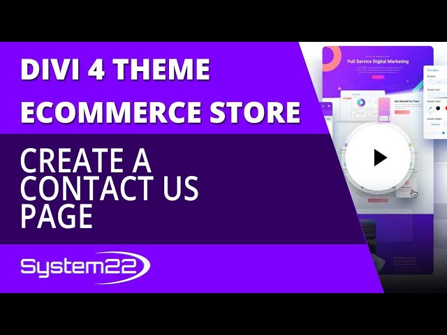 Divi 4 Ecommerce Create A Contact Us Page 👈