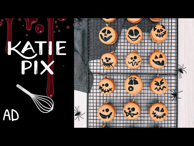 Spiced Pumpkin Macarons with Chilli & White Chocolate Ganache Recipe | Halloween Special | Katie Pix