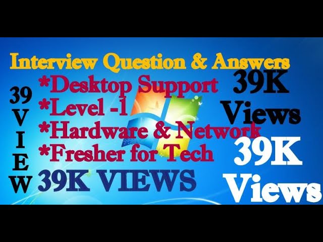 Interview Questions & Answer for Desktop Support,Level-1,Freshers, Hardware Engineer !! Hindi !!