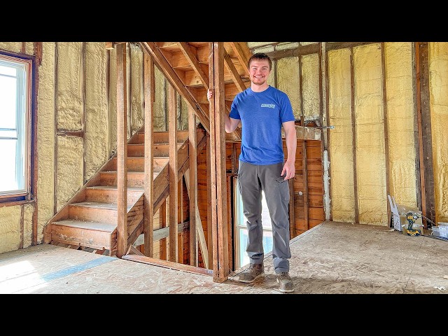 Restoring A $7,000 Mansion: Removing Rotten Attic Staircase