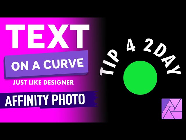 How to put TEXT on a CURVE path in Affinity Photo