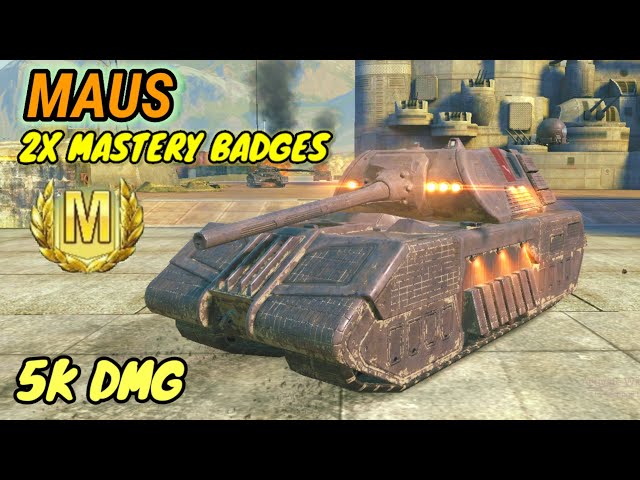 Maus - 5K DMG 2x Mastery Badges - WoT Blitz