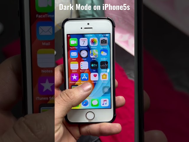 Dark Mode on iPhone 5s #shorts #shortvideo #iphone #apple #ios12.5.7