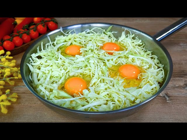 🔝 Just Add Eggs to Cabbage / Easy Dinner Recipe / Recipe in 5 Minutes.