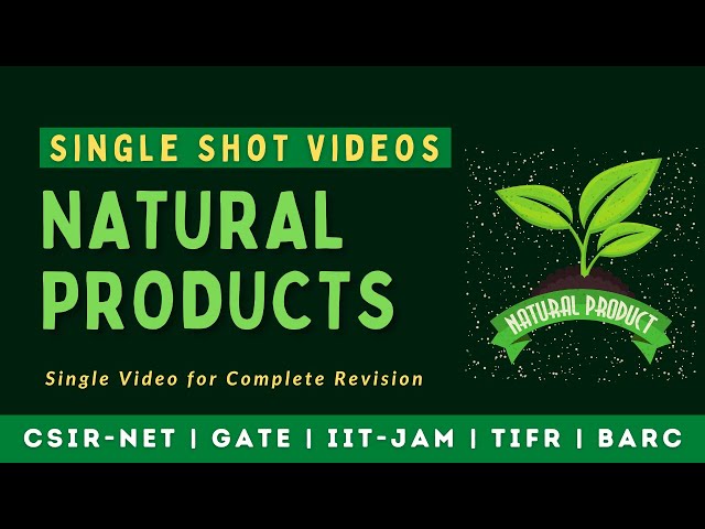 Natural Products | Single Shot Videos | All 'Bout Chemistry | CSIR NET | GATE | IIT JAM