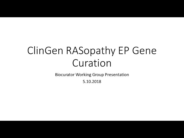 ClinGen RASopathy Working Group gene curation review