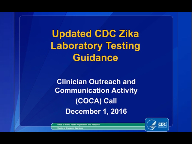 Updated CDC Zika Laboratory Testing Guidance