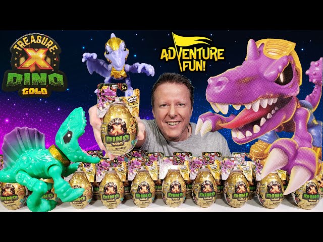 8 Treasure X Dino Gold Mini Eggs Series 4! Smash The Egg! Save The Dino! AdventureFun Toy review!