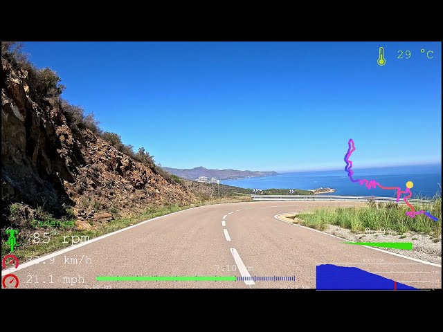 20 minute Beginner Indoor Cycling Workout Spain Telemetry Display 4K Video