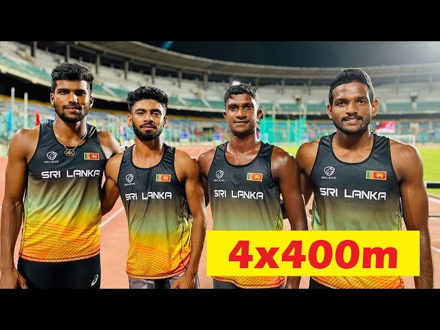 SILVER !!! Sri Lanka men's   finished 2nd behind Team India in 4x400m at   Indian inter state C'ship