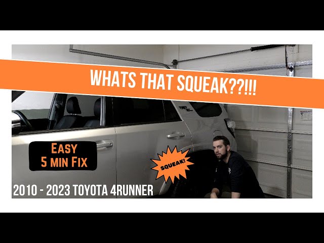 4Runner Rear End Squeak: Fast Toyota 4Runner Fix You Can Do at Home!