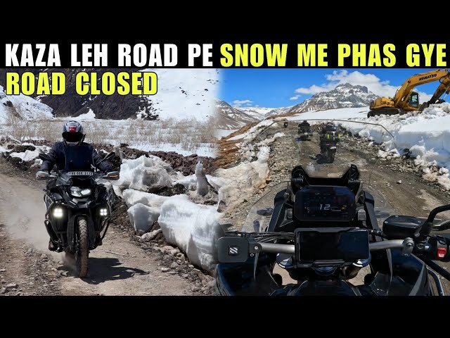 KAZA-LEH Road Se wapas Aana Pad Gya Black Ice ki Wajah Se | Dhankar Monastery | Spiti Bike Ride