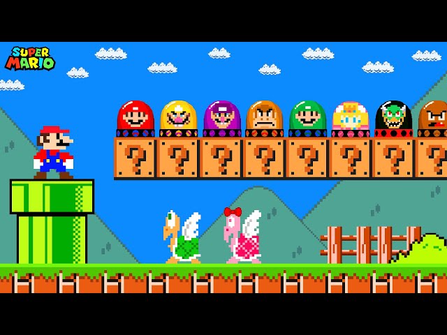 Super Mario Bros. but there are MORE Custom Switches All Characters!..
