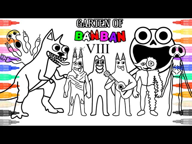 Garten Of Banban 8 Coloring Pages New / How to Color All New Bosses and Monsters / NCS
