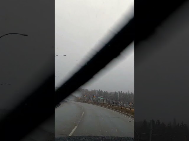 Rain and Snow, Spring Season, Edmonton, Alberta, Canada