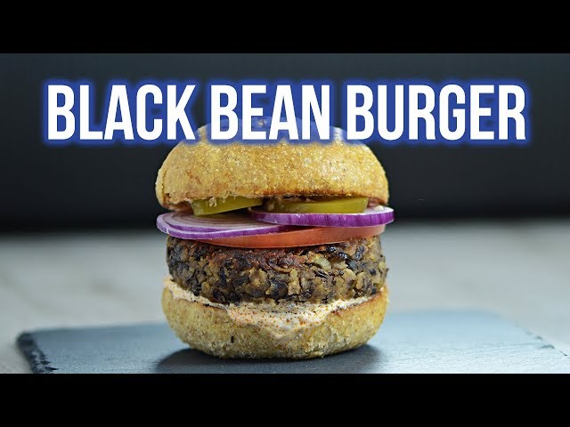 Black Bean and Mushroom Burger
