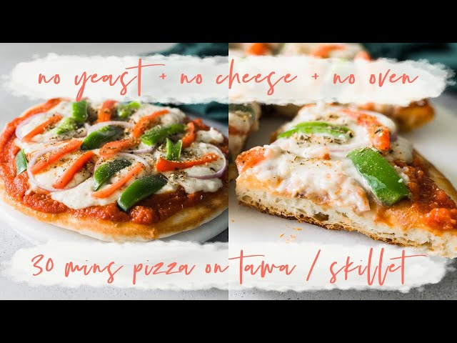 HOW TO MAKE PIZZA AT HOME - NO OVEN NO YEAST NO CHEESE|Homemade Pizza without Oven, Yeast and Cheese