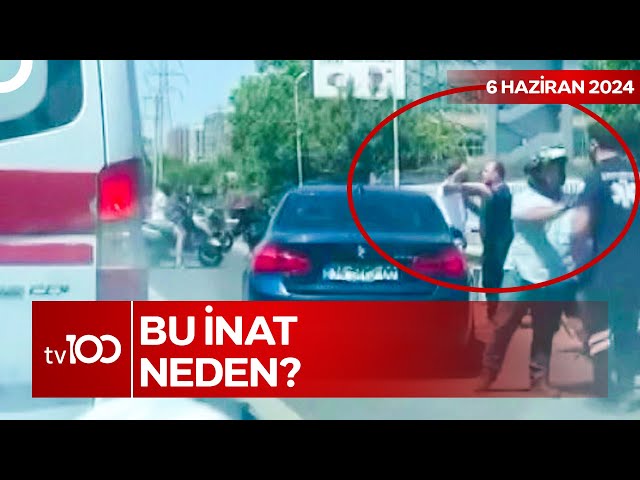 Ambulansa Yol Vermeyip Önünü Kesen Sürücü Kamerada | TV100 Ana Haber