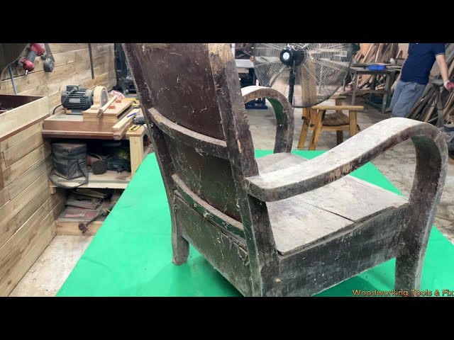 Wood Chair Restoration: Bringing Life Back to an 80 Year Old Beauty with Woodworm, Rot, and Damage