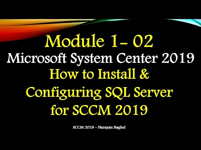 How to Install & Configuring SQL Server for SCCM 2019 -02