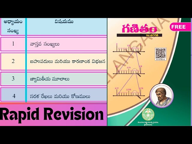 9th classRapid revision|RealNumbers|Polynomial&Factorisation|TheElementsOfGeometry|Lines&angles#tet