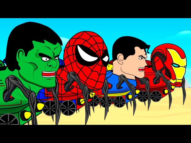 Evolution of CHOO CHOO CHARLES HULK, SPIDER-MAN, SUPER-MAN : Who Is The King Of Super Heroes?