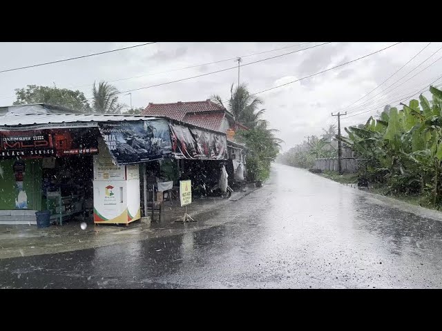 Beautiful And Peaceful Village | Heavy Rain in Village | Refreshing Atmosphere in the Countryside