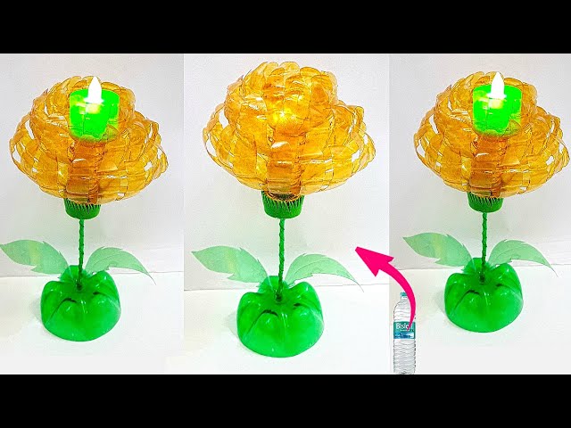 Best out of waste Showpiece/Tealight holder made from Plastic Bottle| DIY home decoration ideas