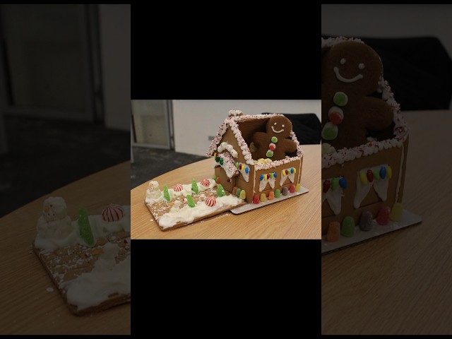 Make gingerbread houses with us! #hgse #harvard #holidaycrafts