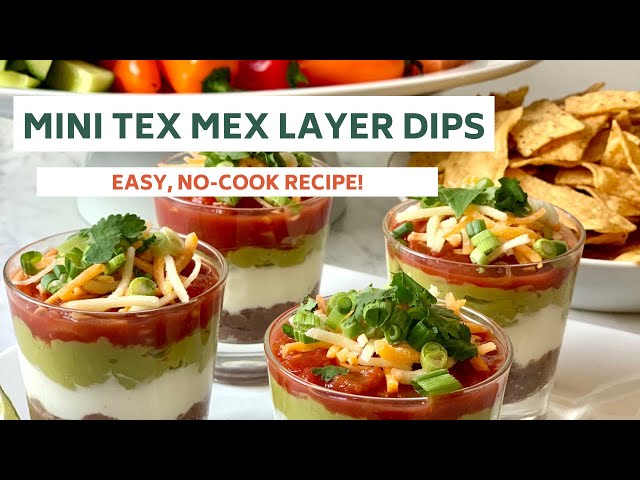 No-Cook Mini Mexican Layer Dips