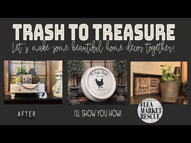 TRASH TO TREASURE DIY HOME DECOR PROJECTS-THRIFT FLIPS (2022)