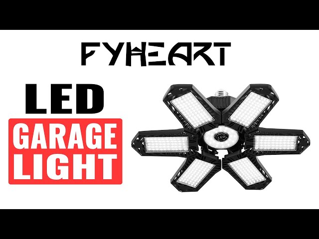 Fyheart Adjustable LED Garage Light - 25X More Light Than 60W Incandescent!