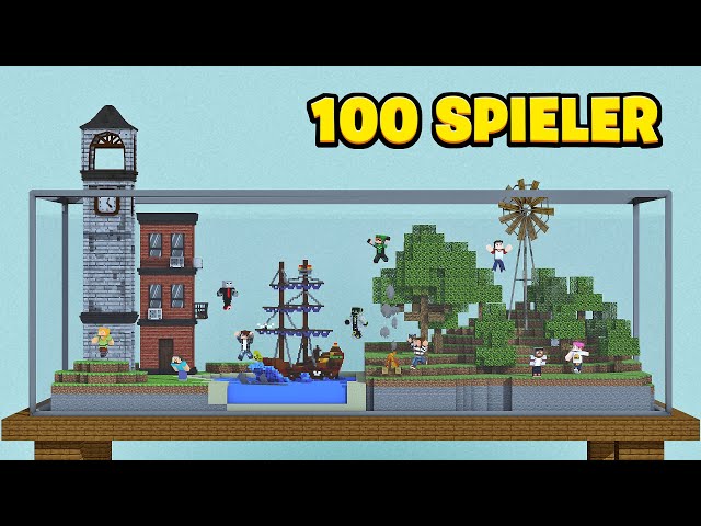 DAS PASSIERT WENN MAN 150 SPIELER IM HAMSTERKÄFIG HÄLT [Minecraft/Deutsch]