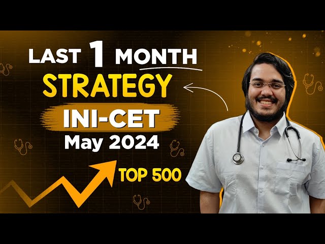 Last 1 Month Study Plan for INICET May 2024 that Actually Works🔥by Dr Aman Tilak | Aim Top 500 Rank