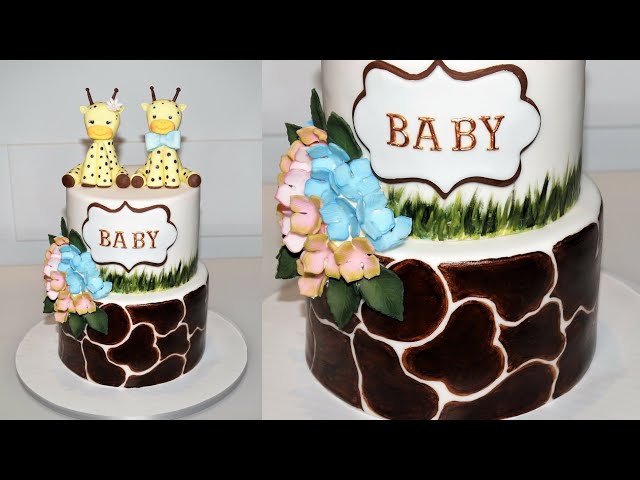 Cake decorating tutorials | how to make a Gender Reveal cake | Sugarella Sweets