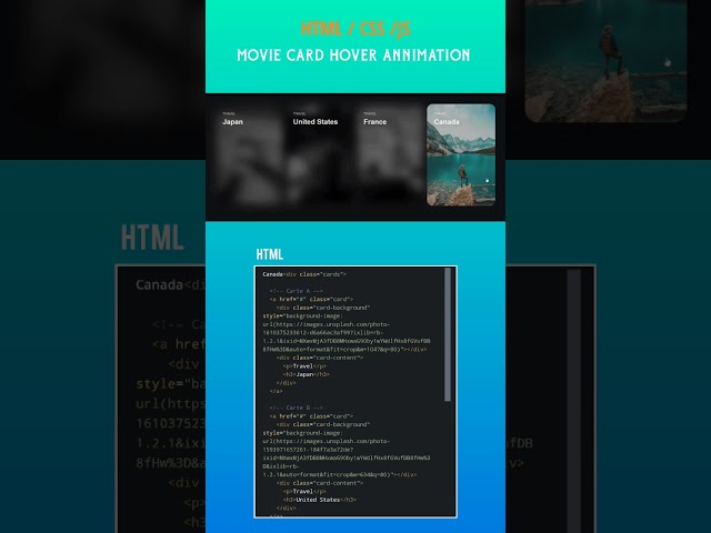 movie Card hover annimation effects using in html css project #html #css #js #webdeveloper #reactjs