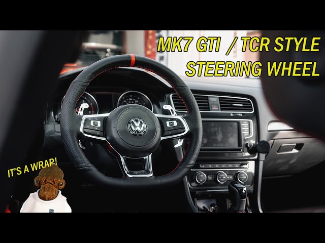 Transforming My Mk7 GTI Steering Wheel with a Custom Leather Wrap - TCR Style!