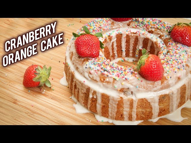 No Bake No Oven Fruit Cake | ORANGE CRANBERRY CAKE in Pressure Cooker |Christmas No Oven Cake Recipe