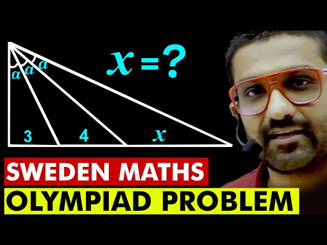 SOLVE Sweden Maths Olympiad Question , Amazing Method by Aman Sir  #mathsolympiad