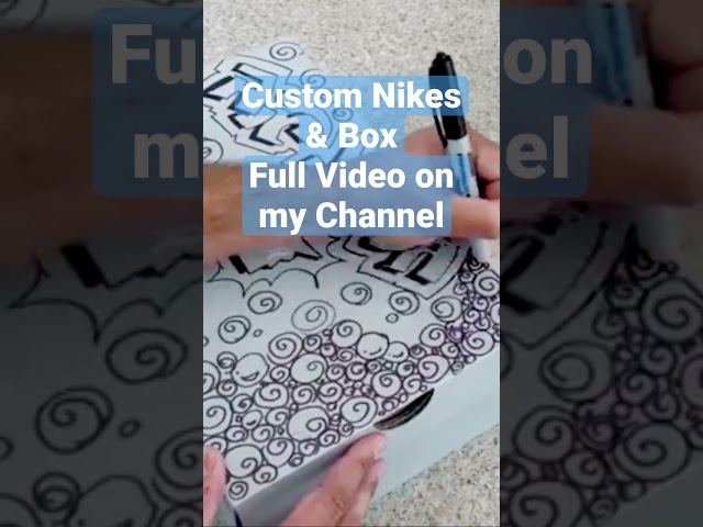 Clean Custom Nikes & Box #customkicks #custombox #customnike #customaf1 #artsandcrafts #angelus