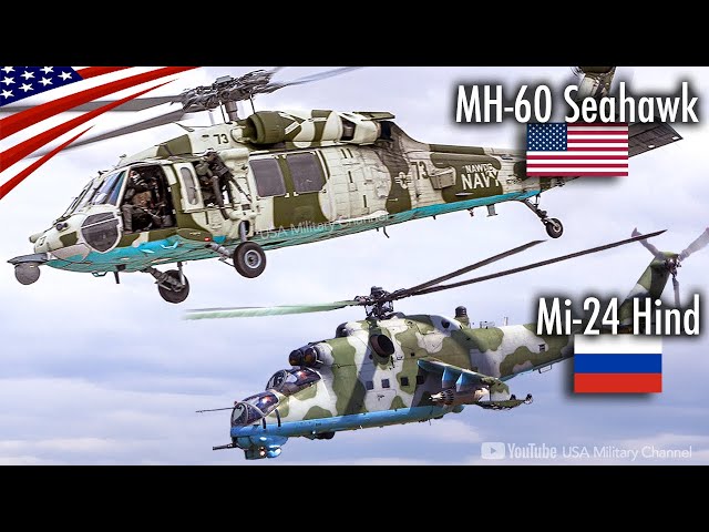 US Navy Aggressor Helicopter with Russian "Mi-24 Hind" Style Camouflage
