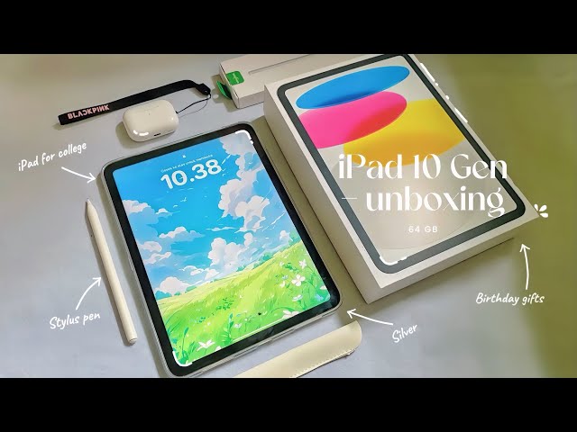  iPad 10th Gen Unboxing 2024 📦 | Silver 🩶 64Gb | Goojodoq Accessories ✏️ | Aesthetic ✨ Shopee Haul