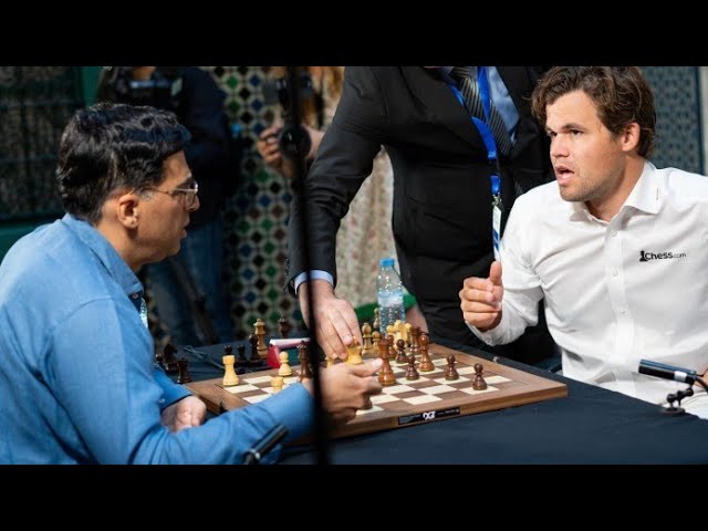 Brilliant Move 😵 Magnus Carlsen vs Viswanathan Anand || Casablanca Chess 2024