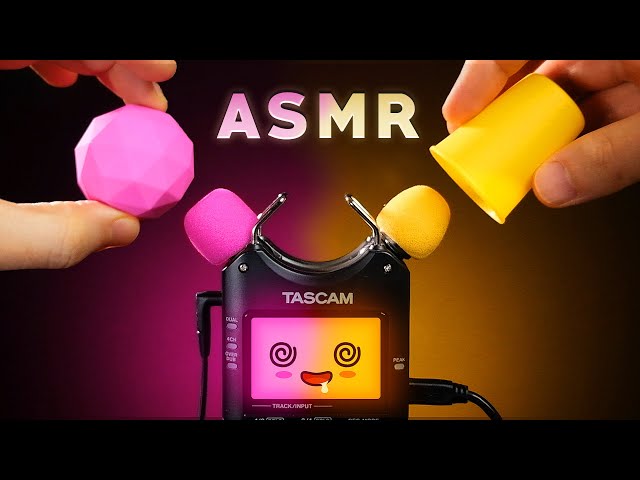 ASMR 3D Ear Tingles for Deep Sleep and Sweet Dreams [Pink & Yellow Tascam Triggers | No Talking]
