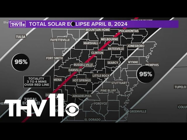 Total solar eclipse viewable from Arkansas in exactly 2 years